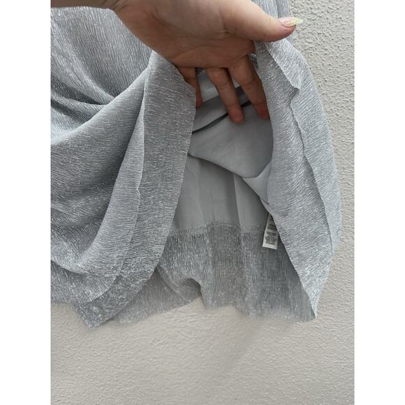 Chicos Womens Shirt Size 3 Gray Metallic Ultimate Layer Long Sleeve Seagull NWTS - Picture 5 of 14